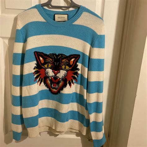 gucci cat sweater cheap|gucci angry cat sweater.